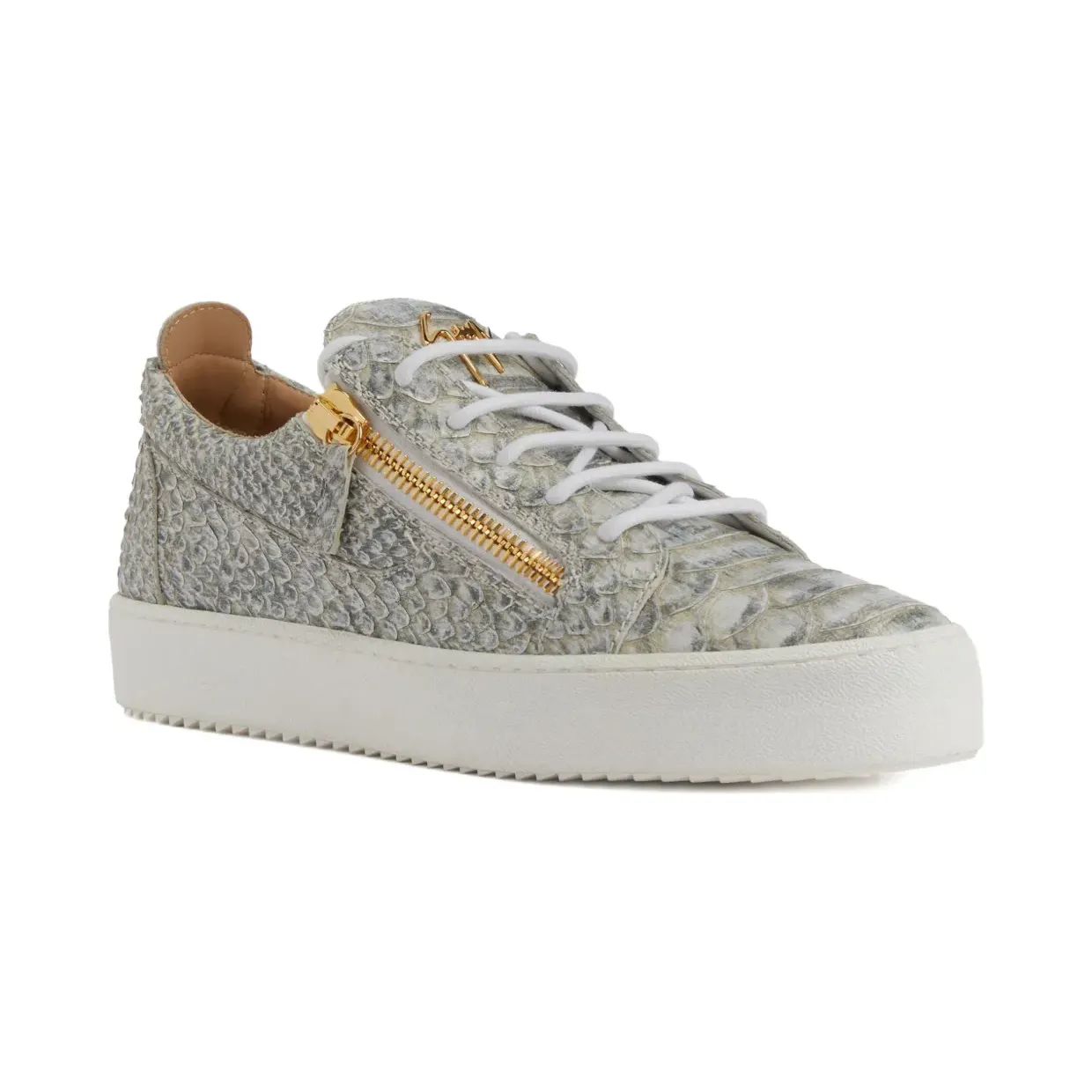 Giuseppe Zanotti Frankie met slangenleer-effect “Grey” (RM50021006)