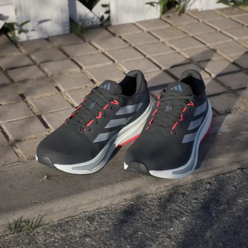 Adidas Supernova Rise 2 Running Shoes Core Black / Halo Silver / Lucid Red (JQ7699)