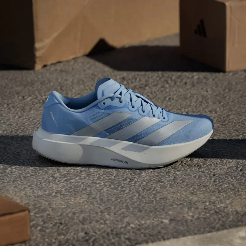 Adidas Adizero EVO SL Glow Blue / Silver Metallic / Cloud White (JS4453)