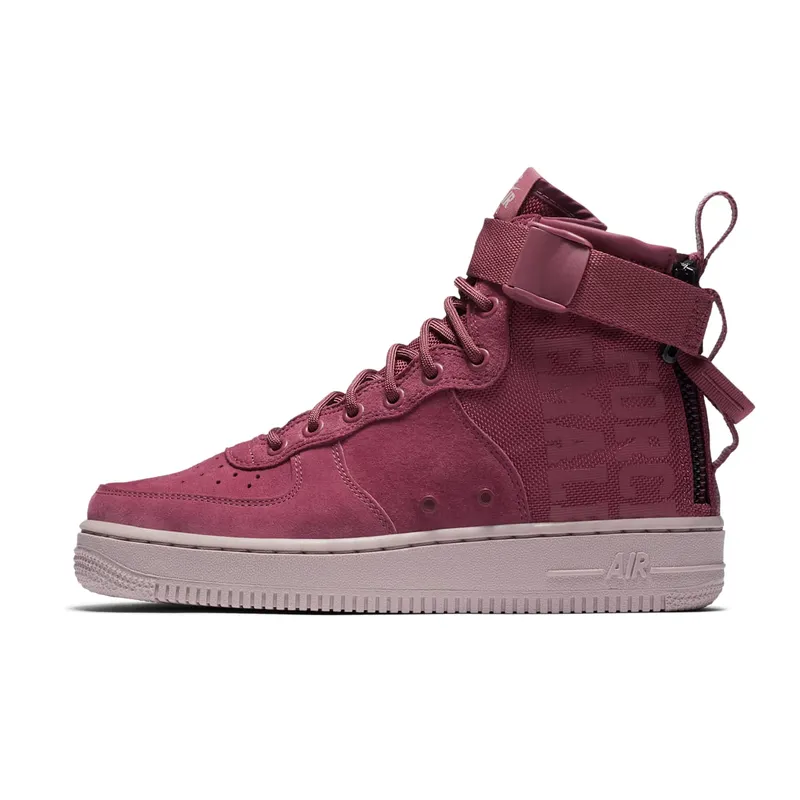Nike SF Air Force 1 Mid Force Is Female Vintage Wine (W) Vintage Wine/Vintage Wine-Particle Rose-Hot Punch (AJ1698-600)