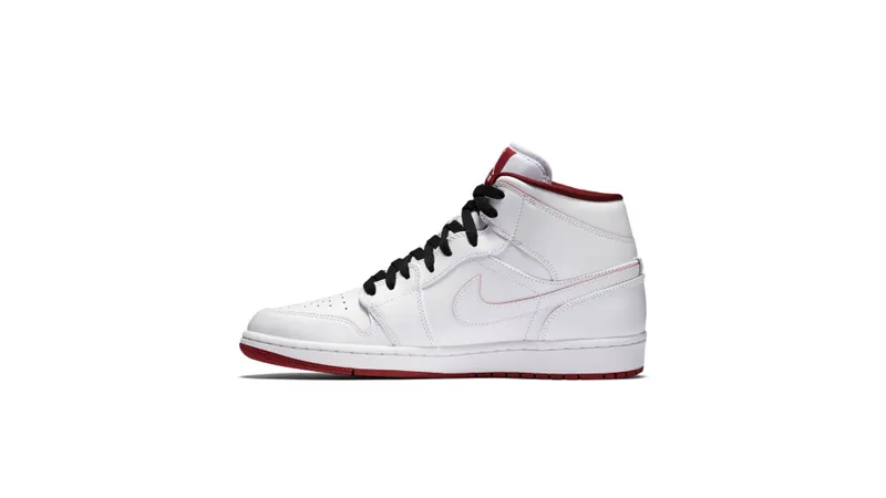 Jordan 1 Retro Mid White Gym Red Black White/Gym Red-Black (554724-103)