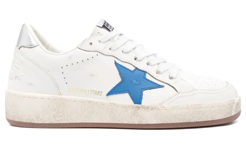 Golden Goose Ball Star 2 leren with sterdetail – White (GMF00804F007324)