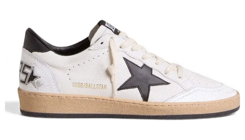 Golden Goose Ball-Star Low White Nappa Black Star (GWFO0117.F003771.10283)