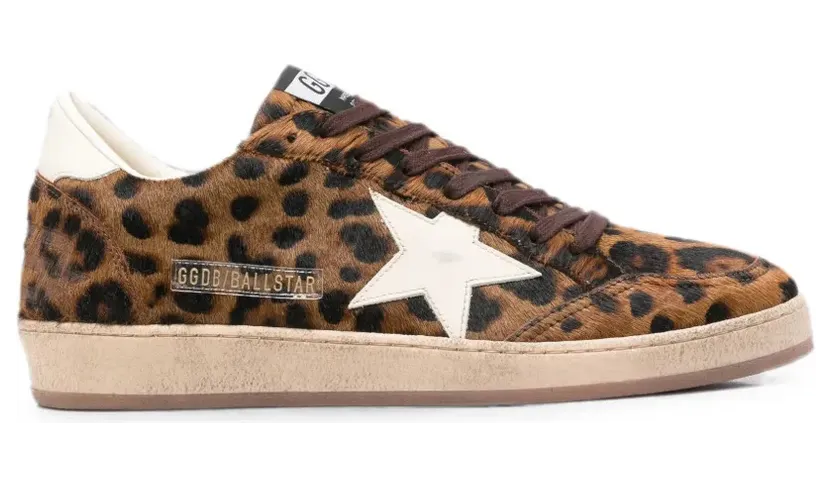 Golden Goose Ball Star mit Leopardenmuster – Brown (GMF00117F008703)