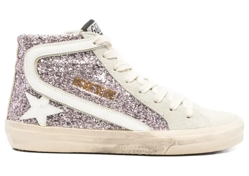 Golden Goose High-Top- mit Glitter-Optik – Pink (GWF0115F04526)