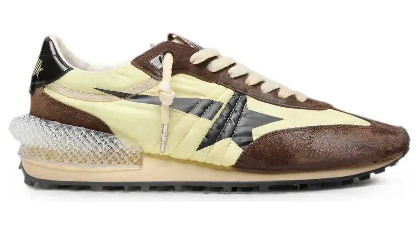 Golden Goose Marathon aus Nylon mit Stern und Wildledereinsätzen – Green (GMF00684F008623)