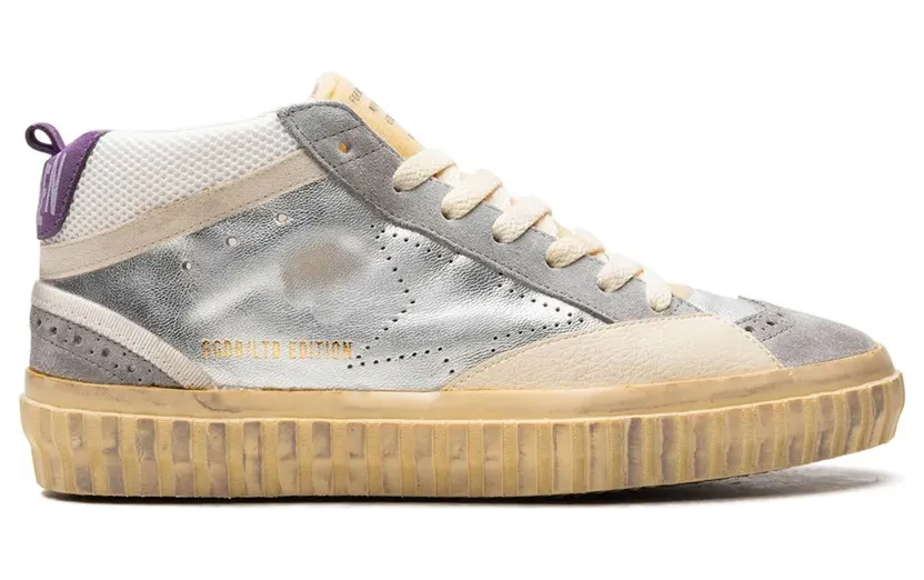 Golden Goose Mid Star Silver/Silver Sconce/Purple – Silver (GMF00507F004361)