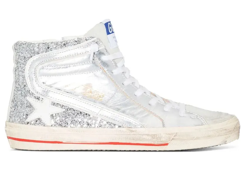 Golden Goose mit Logo-Patch – Silver (GWF00116F001046)