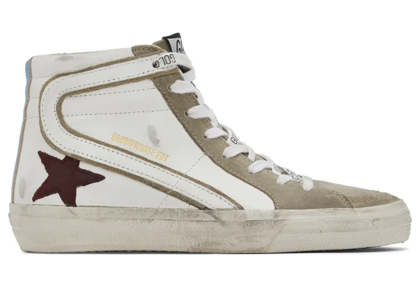 Golden Goose SSENSE Exclusive White & Taupe Slide (GWF00115.F003604.81885)