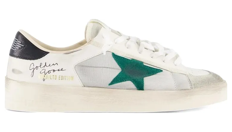 Golden Goose Stardan White Silver Black Green (GMF00333.F006908.82873)