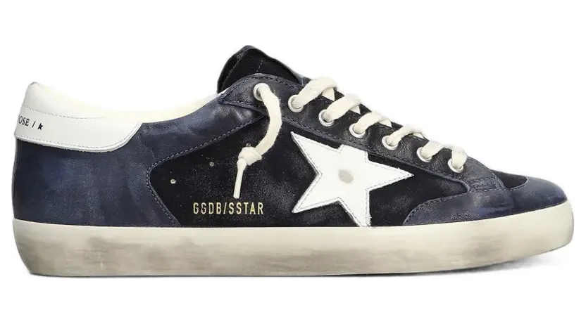 Golden Goose Super-Star distressed-effect – Blue (GMF00118F008620)
