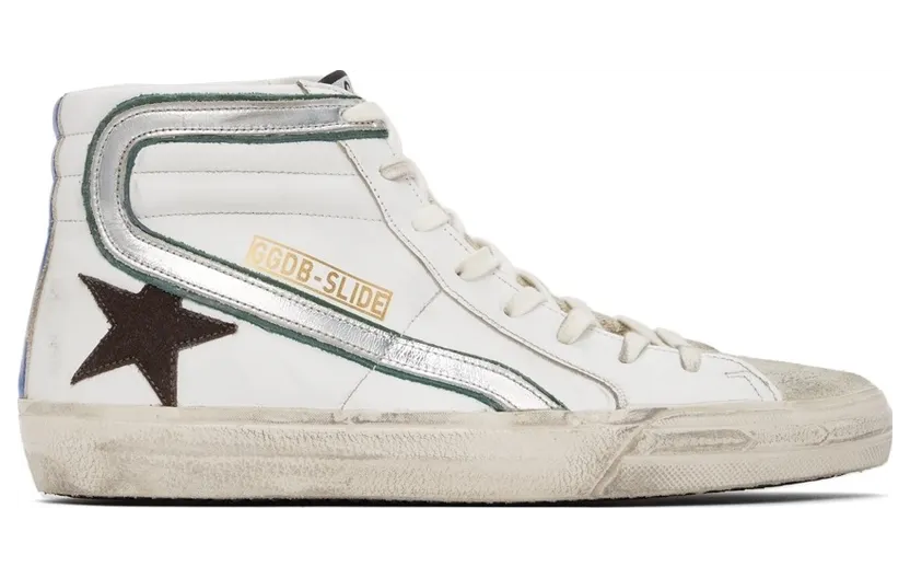 Golden Goose White Leather & Suede Slide Classic High-Top (GMF00115.F002065.10774)