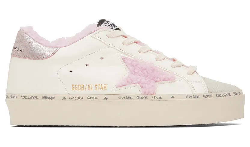 Golden Goose White & Pink Hi Star Low-Top (GWF00372.F003269.81793)