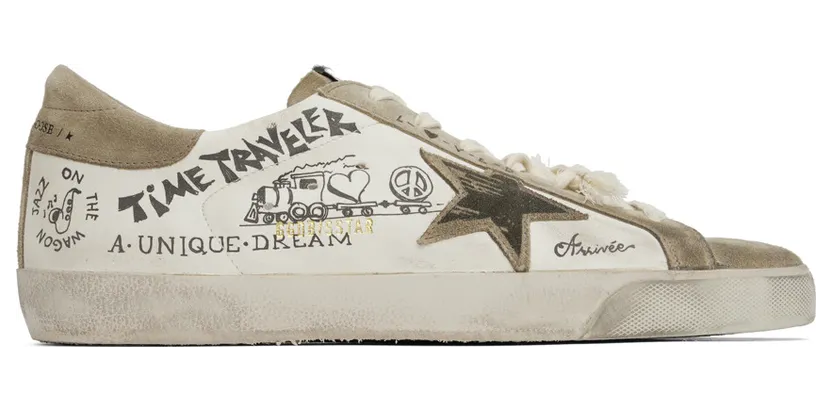 Golden Goose White & Taupe Super-Star (GMF00101.F003284.10961)