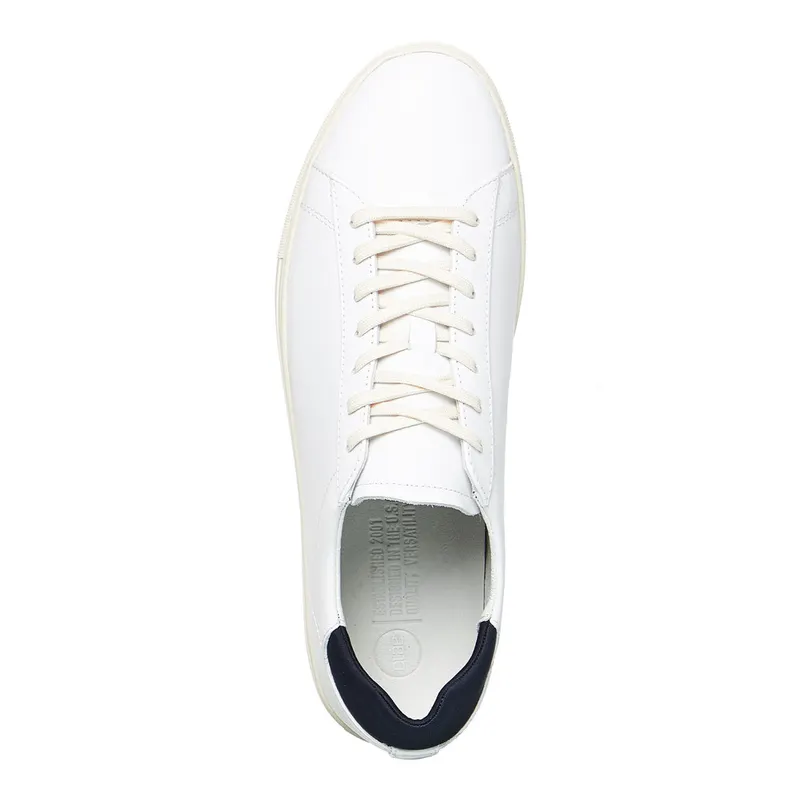 Clae Bradley Essentials White Leather Navy (CLA01297-WHL)