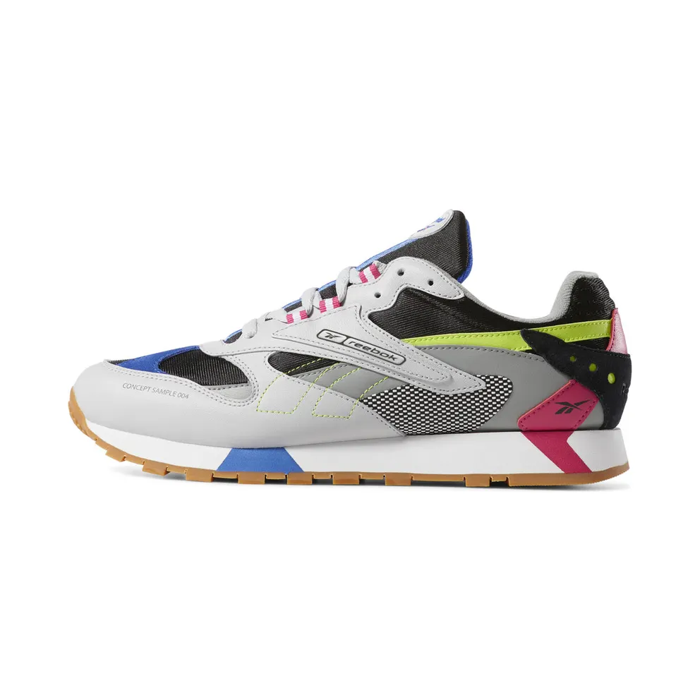 Reebok Classic Leather ATI 90s Grey Skull Grey/Black-Pink-Lime (Other Brands Reebok)
