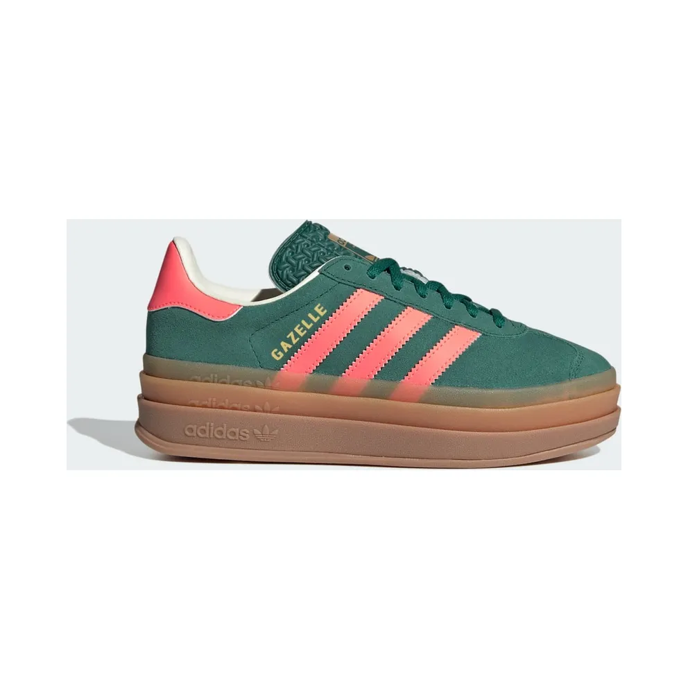 Adidas Gazelle Bold Kids Collegiate Green / Signal Coral / Cream White (JQ7408)