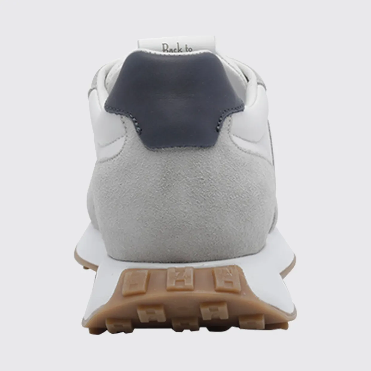 Hogan H601 Smooth and Suede Leather Trainers with Serrated Sole Grey (HXM6010EH41UXB0FDA) (3)