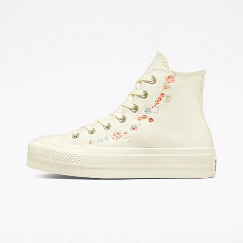 Converse Chuck Taylor All Star Lift Platform Embroidered Floral Egret/multi/egret (A01586C)