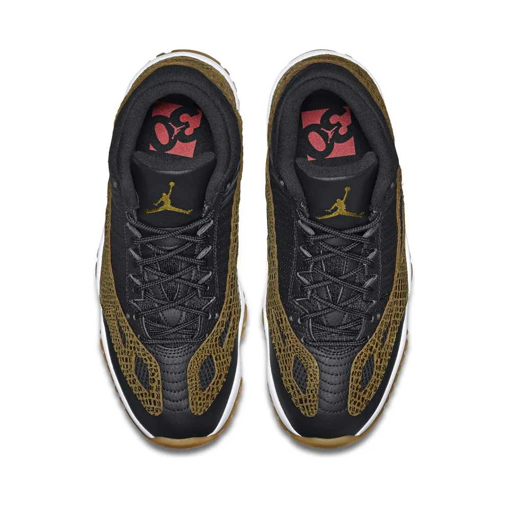 Jordan 11 Retro Low IE Militia Green (2015) Black/Militia Green-Gum Yellow-Infrared 23 (306008-013)