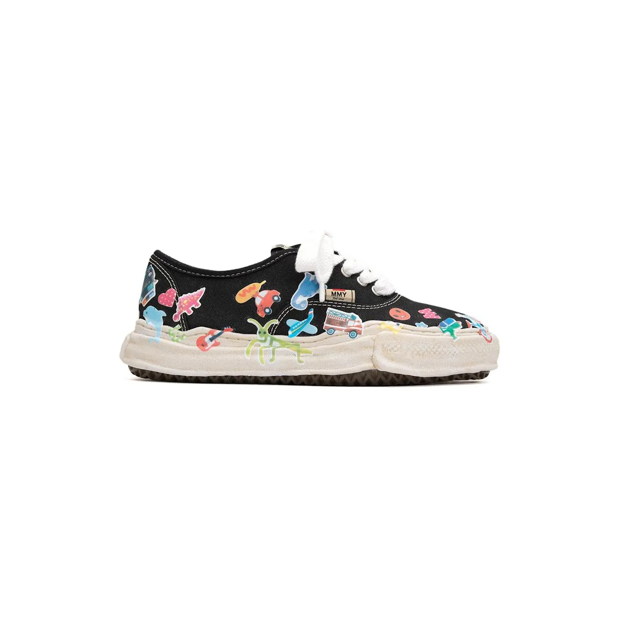Maison Mihara Yasuhiro Baker OG Sole Canvas Low Printed Sticker Black (A14FW745-BLK)