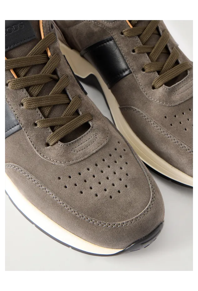 Tod’s Leather-Trimmed Suede Sneakers Dark brown (XXM63K0GT80SOB) (5)