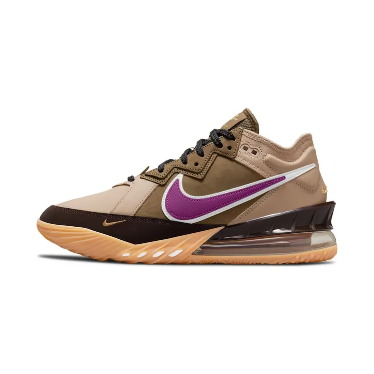 LeBron 18 Low atmos Viotech – “Khaki / Dark Mocha / Metallic Gold / Viotech” (CW3153-200)