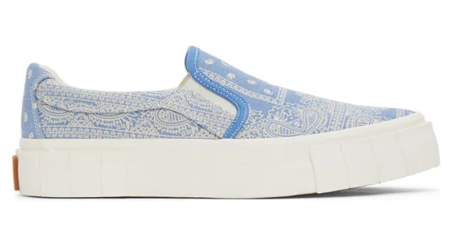 Good News Blue Paisley Yess Slip-On Sneakers (GNYESS007)