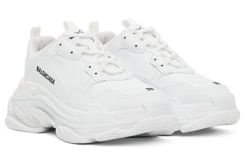 Balenciaga White Triple S Low-Top Sneakers (536737-W2FA5-9000) (4)