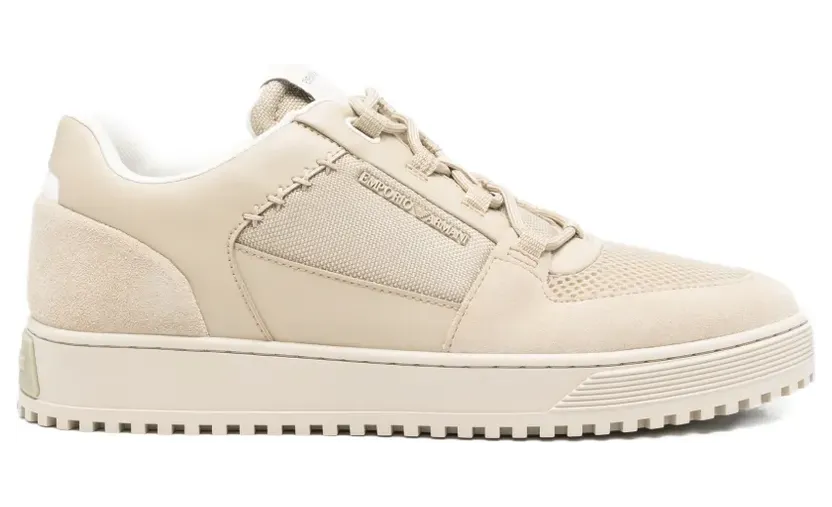 Emporio Armani Sneakers mit Mesh-Einsätzen – Schwarz (EM004838AF24321)