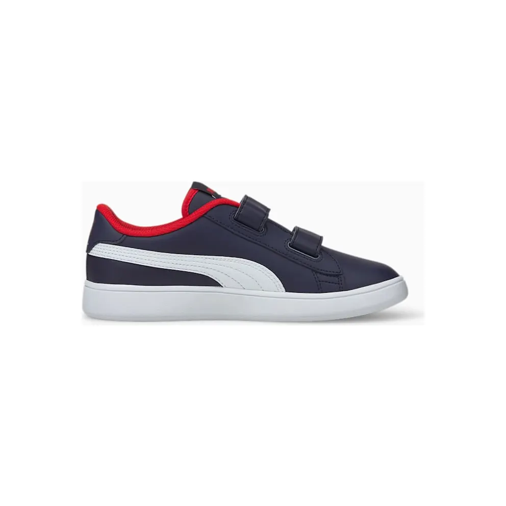 Puma Smash v2 Leder Kinder Weiß (365173-13)