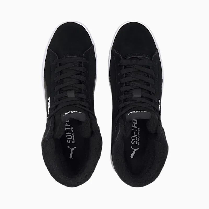 PUMA Vikky V2 Mid Fur Youth Black/White (370622-03)