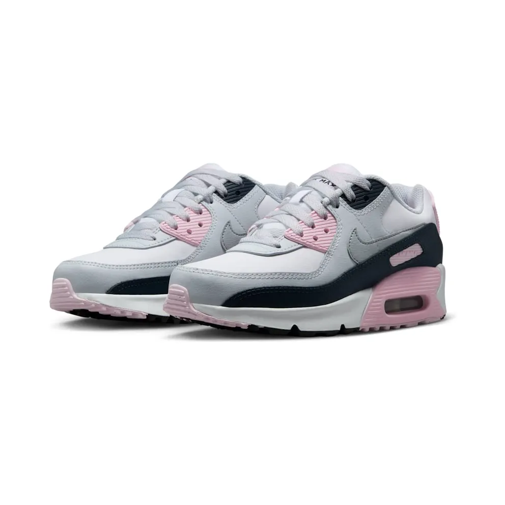 Nike Air Max 90 LTR White Pink Foam Armory Navy Wolf Grey (CD6864-134)