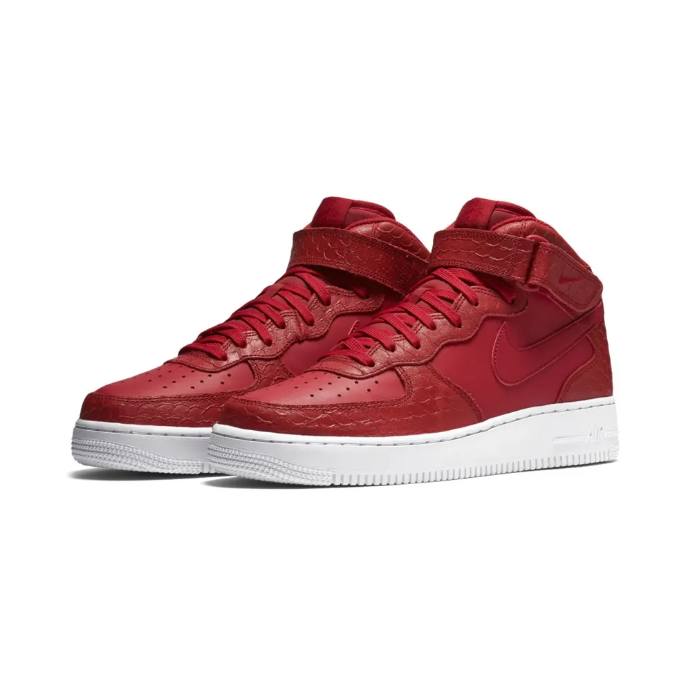 Nike Air Force 1 Mid Red Python Gym Red/White (804609-601)