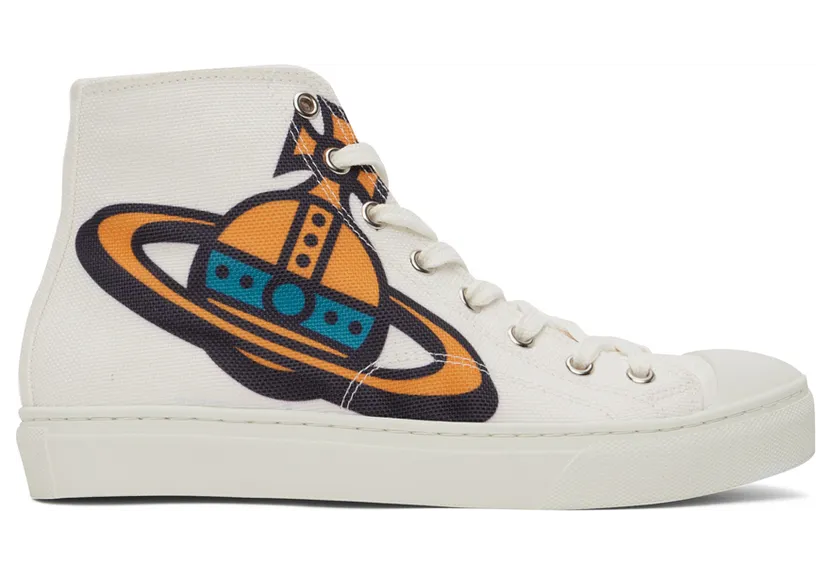 Vivienne Westwood White Plimsoll High-Top Sneakers (75010001M-W008F-)