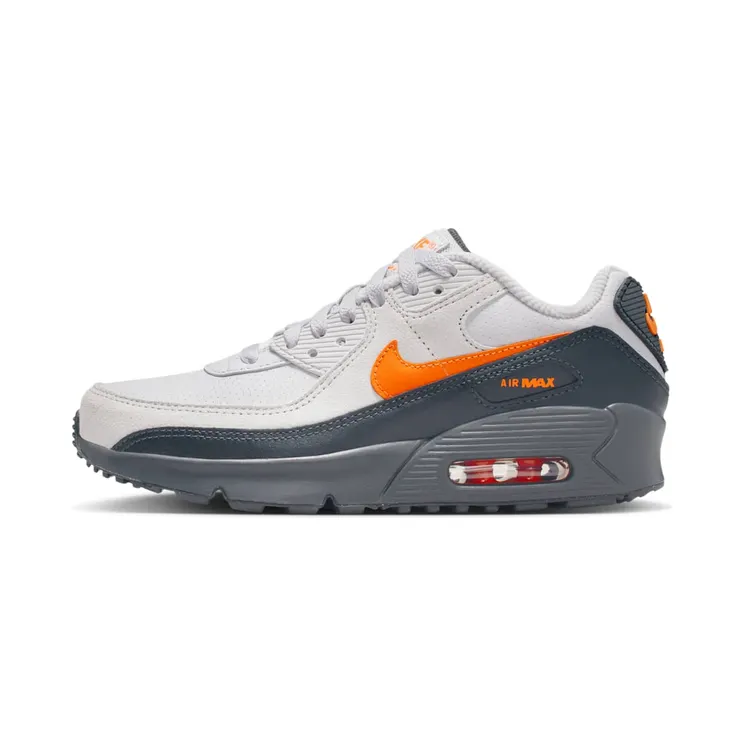 Nike Air Max 90 SE “Vast Grey / Anthracite / White / Safety Orange” (IF2623-003)
