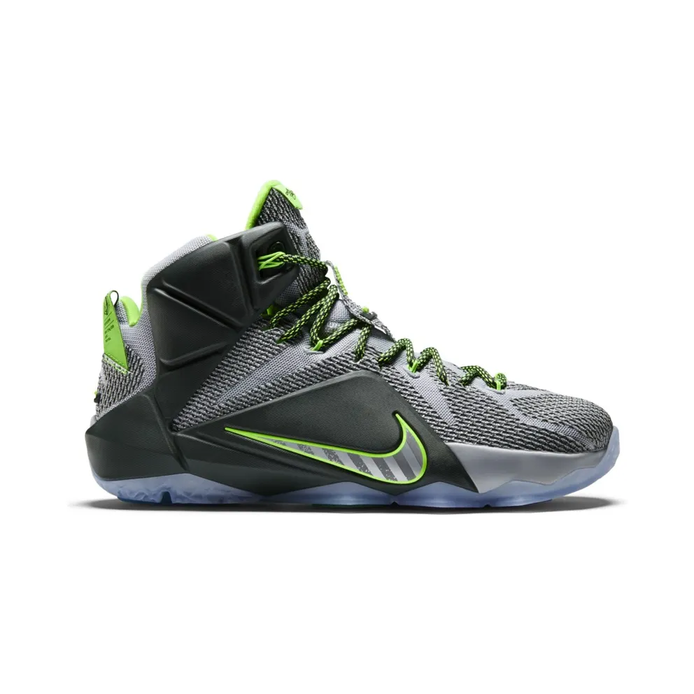 Nike LeBron 12 Dunk Force Dark Magnet Grey/Magnet Grey-Electric Green (684593-001)