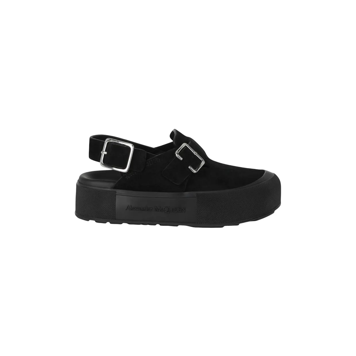 Alexander McQueen New Micmac Clogs Black Silver (735803-WHXK5-1081)