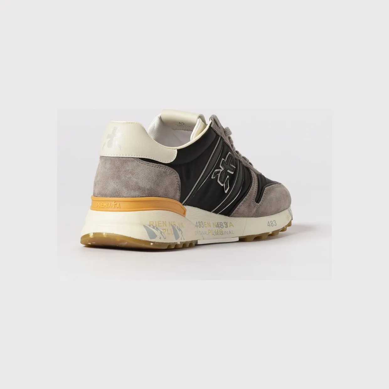Premiata Lander Suede and Nylon Sneakers Black (LANDER7207) (2)