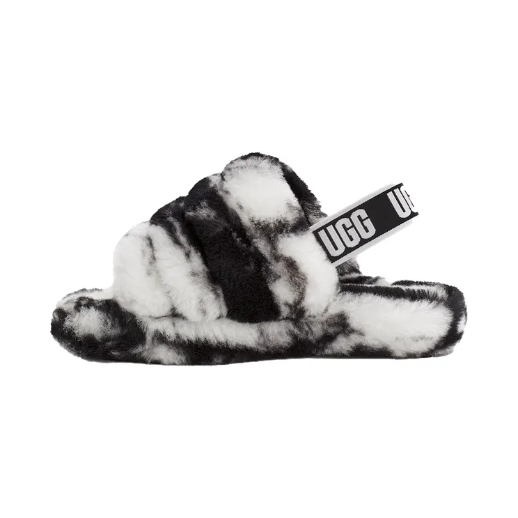Ugg Kids FLUFF YEAH SLIDE “White” (1123636K-BLK)