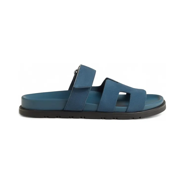 Hermes Chypre Sandal Bleu Turquin Suede Goatskin (H222297Z-BT340)