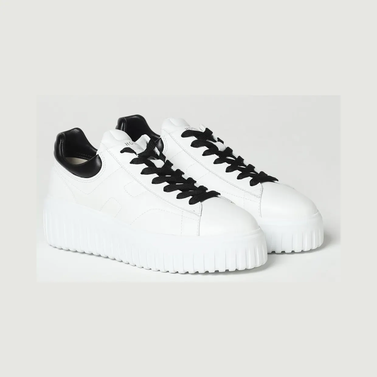 Hogan H-Stripes Sneakers in Nappa Leather White (HXW6450FC60LE90001)