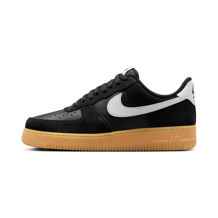 Nike Air Force 1 ’07 LV8 Black Suede “Black / Gum Light Brown / Summit White” (FQ8714-004)