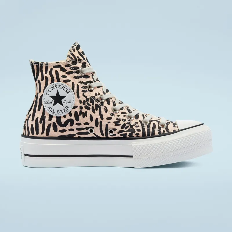 Converse Jungle Art Platform Chuck Taylor All Star High Top Crimson Tint/egret/black (571084C)