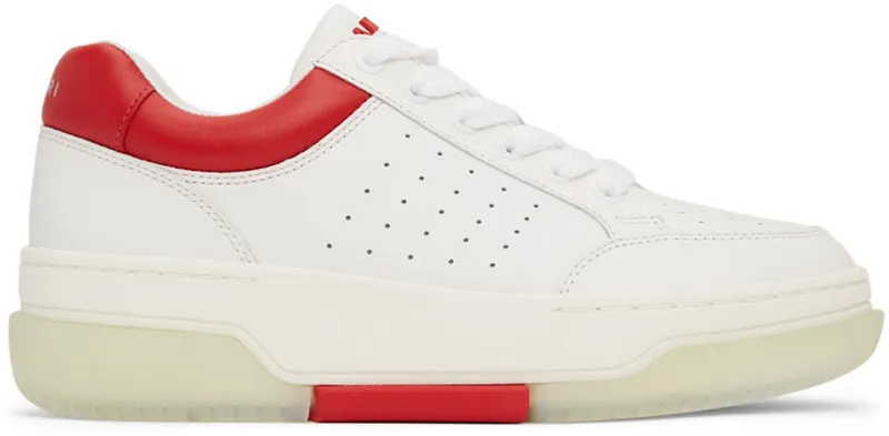 AMIRI White & Red Stadium Low (PS22MFS007-124)