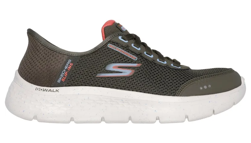 Skechers Slip-ins Waterproof: GO WALK Flex – Clear Creek Sneaker Olijf