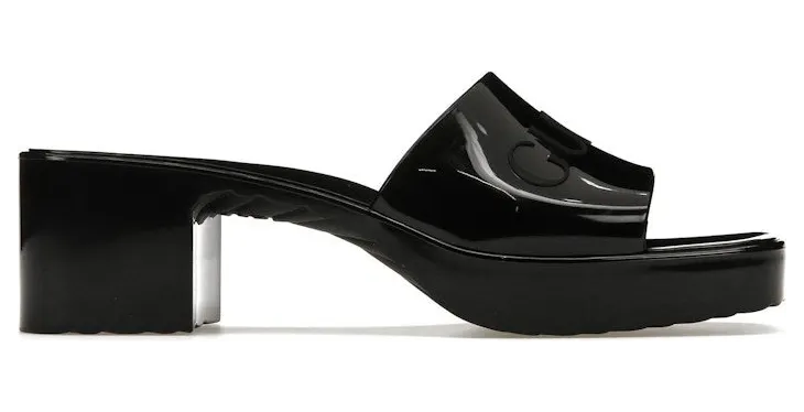 Gucci 60mm Slide Sandal Black Rubber (624730 J8700 1000)