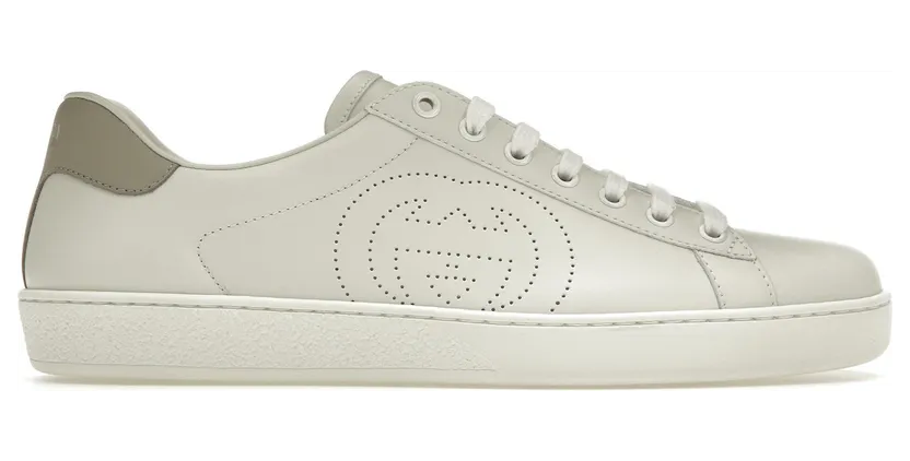 Gucci Ace Perforated Interlocking G White