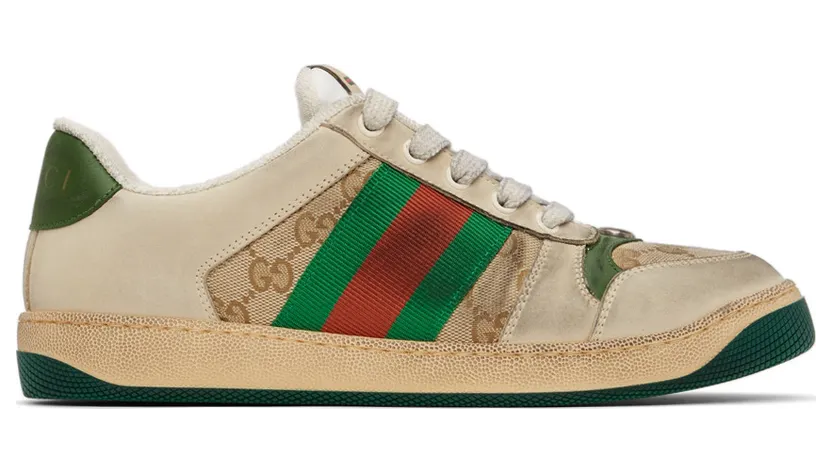 Gucci Beige Screener GG Sneakers (546551 9Y920)