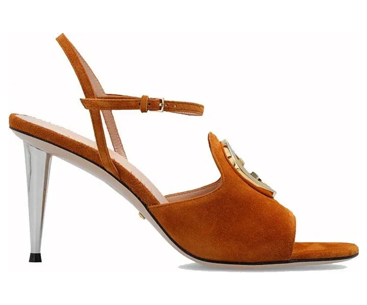 Gucci Blondie GG (85mm) Sandals Brown (723396 C6G00 8351)